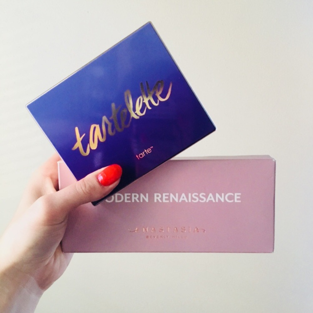 Modern Renaissance and Tartelette palettes